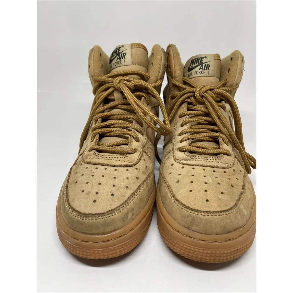 Nike Air Force 1 Fax Wheat Brown Size 4y High Trainer‎ Sneakers 922066-203